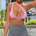 One-shoulder Cut-out Crop Tank Top