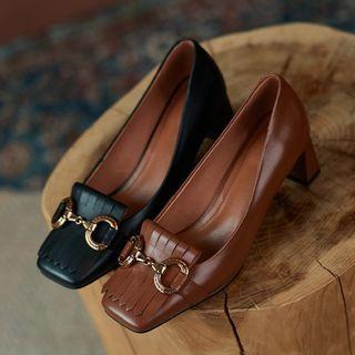 Block Heel Snaffle Pumps