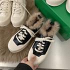 Fluffy Lace Up Sneakers