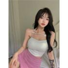Light Cardigan / Camisole Top / Mini Skirt