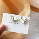 Flower Alloy Earring 1 Pc - White - One Size