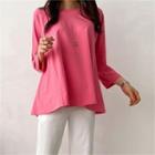 Dolman-sleeve A-line T-shirt