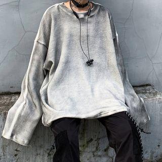 Tie-dyed Round Neck Oversize Pullover As Shown In Figure - One Size