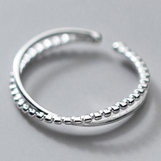 Layered Sterling Silver Open Ring S925 Silver Ring - One Size