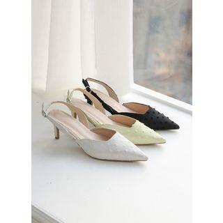 Fringed Slingback Stilettos