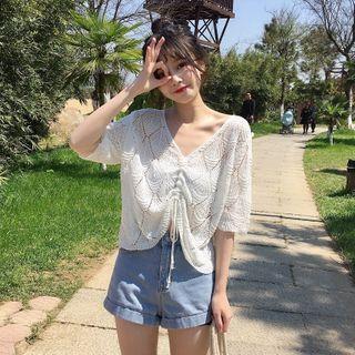 Knit Drawstring Blouse