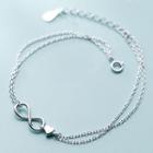 Infinity Symbol Layered Bracelet S925 Silver - Bracelet - One Size