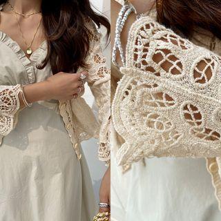 Scalloped Crochet Cardigan