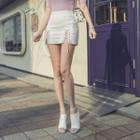 Eyelet-detailed Miniskirt