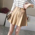 Zip-detail Mini A-line Skirt