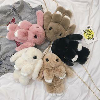 Rabbit Furry Crossbody Bag / Set