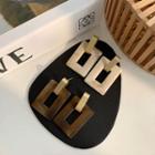Marble Print Rectangle Dangle Earring