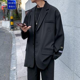 Embossed Plain Blazer