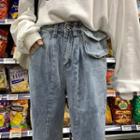 Wide Leg Jeans With Waist Bag