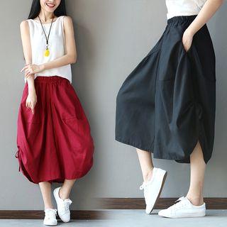 Plain Midi Skort