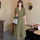 Short-sleeve Midi Blazer Dress