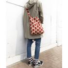 Plaid Canvas Tote Bag / Dotted Canvas Tote Bag