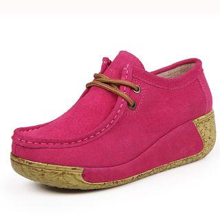 Genuine-leather Wedge Shoes