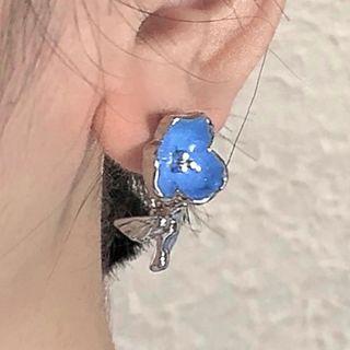 Flower Bird Alloy Earring