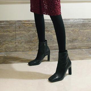 Square-toe Ankle Boots