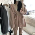 Open Front Cardigan Jacket - Pink - One Size