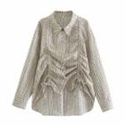Patterned Drawstring Shirt