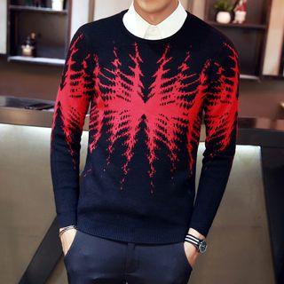 Round Neck Patterned Sweater