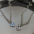 Checkerboard Heart Necklace