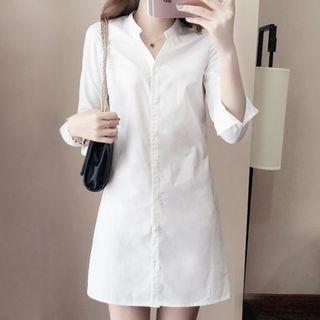 Split-neck Long-sleeve Tunic