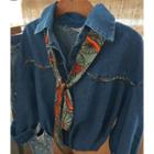 Tie-front Denim Shirt
