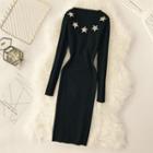Star Applique Knit Dress