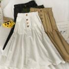 Paperbag High-waist Midi Skirt In 5 Colors