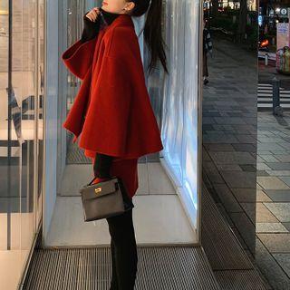 Tie-neck Single-breasted Jacket / Mini A-line Skirt