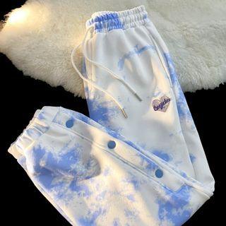 Tie-dyed Straight-leg Sweatpants