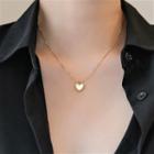 Heart Pendant Necklace Love Heart Necklace - Gold - One Size