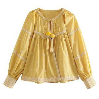 Long-sleeve Tied Tunic