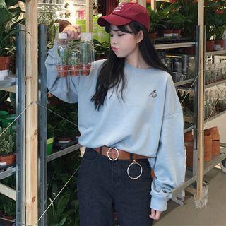 Embroidery Oversized Pullover