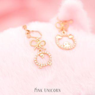 Faux Pearl Pig Non-matching Earring