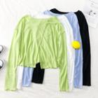 Loose-fit Long-sleeved Crop T-shirt