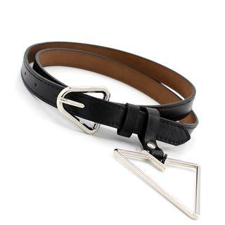 Faux-leather Skinny Belt