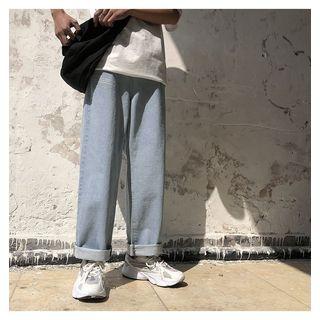 Printed Wide-leg Jeans