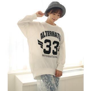 Lettering Long Pullover