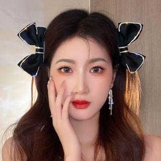 Bow Rhinestone Hair Clip (various Designs) / Set