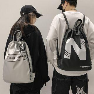 Lettering Top Handle Backpack