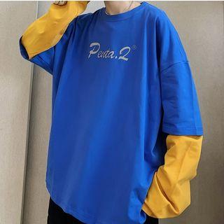 Mock Two-piece Paneled T-shirt