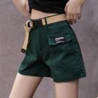 Lettering Patch Cargo Shorts