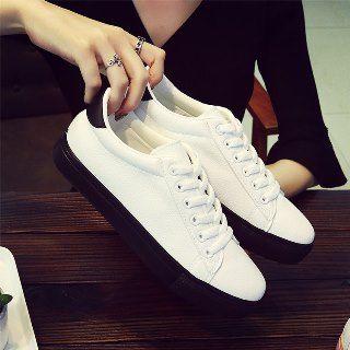 Platform Panel Lace-up Sneakers
