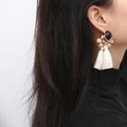 Alloy Bead Tassel Earring 1273 - Gold - One Size