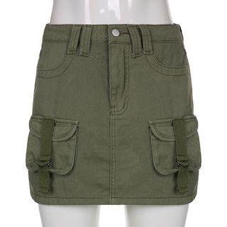 Cargo Pocket Mini Pencil Skirt