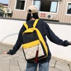 Quilted Color Block Backpack